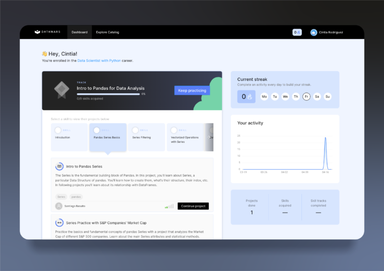 DataWars new dashboard goes stay!