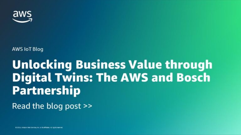 Unlocking Enterprise Worth via Digital Twins: The AWS and Bosch Partnership